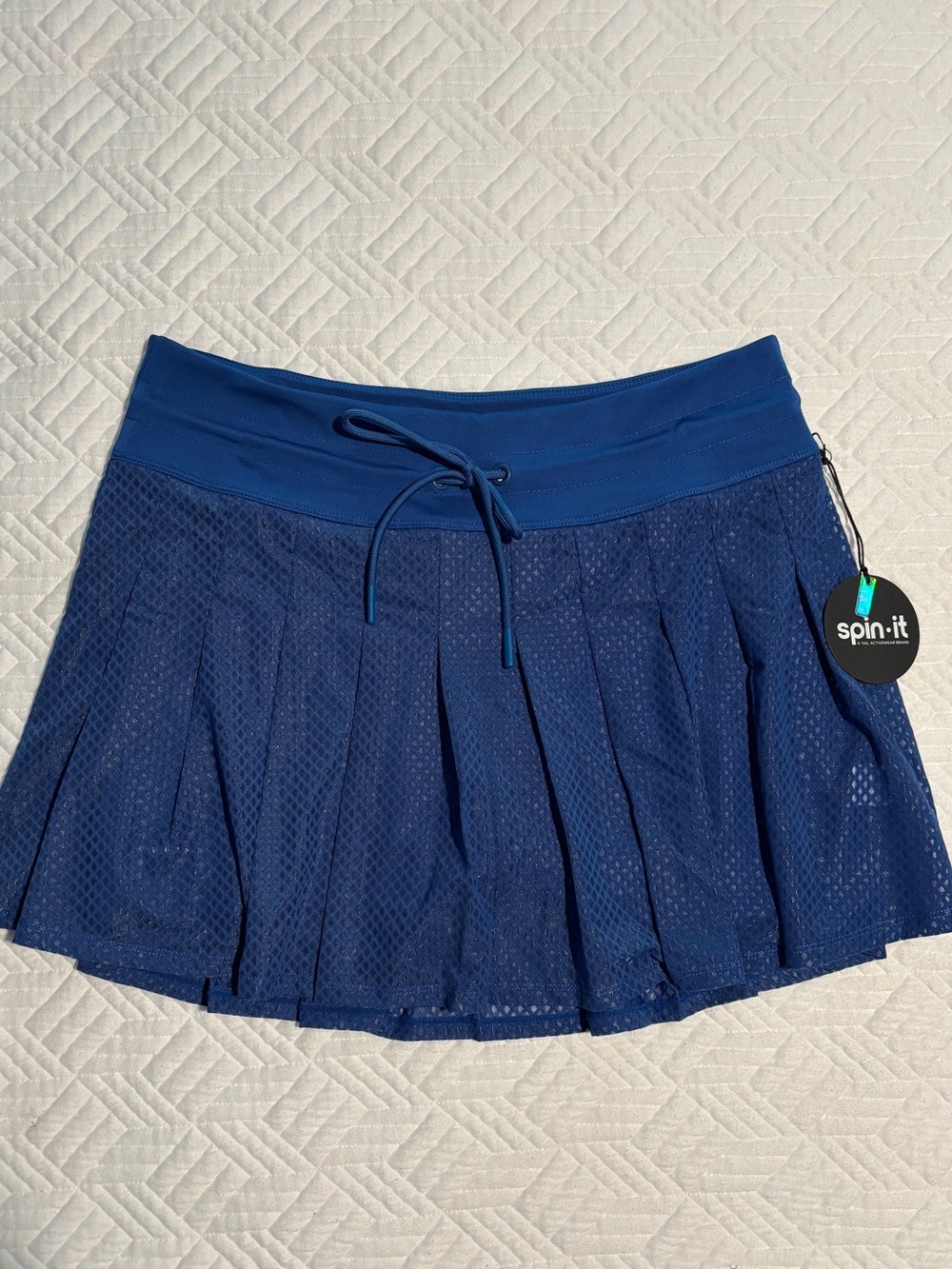 Spin-it Women's Royal Blue Athletic Pleated Skort NWT